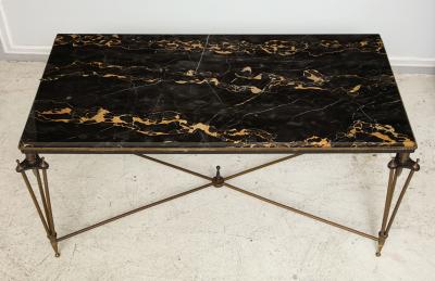 Gilbert Poillerat Rare Bronze and Iron Coffee Table Design Inspired by Gilbert Poillerat