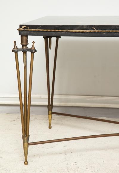 Gilbert Poillerat Rare Bronze and Iron Coffee Table Design Inspired by Gilbert Poillerat