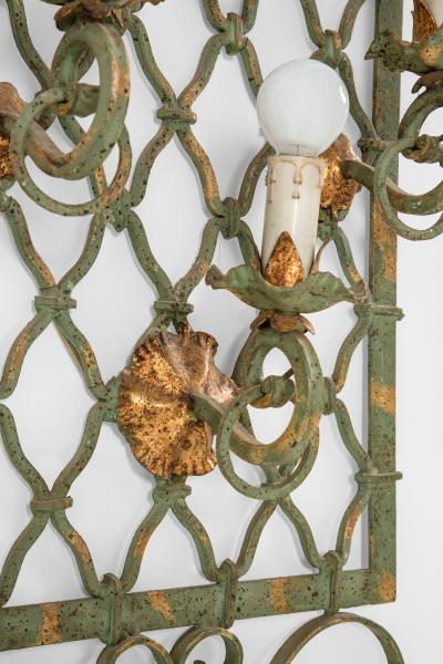 Gilbert Poillerat Wall Lights in Wrought Iron