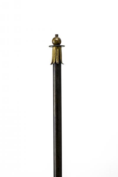 Gilbert Poillerat gilbert Poillerat style superb gold leaf wrought iron 40s floor lamp