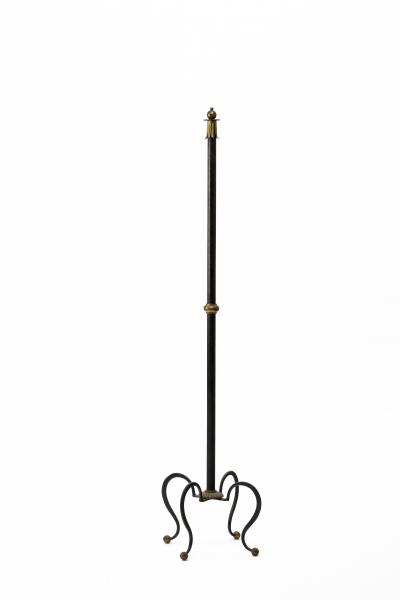 Gilbert Poillerat gilbert Poillerat style superb gold leaf wrought iron 40s floor lamp