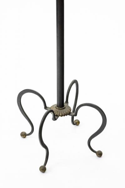 Gilbert Poillerat gilbert Poillerat style superb gold leaf wrought iron 40s floor lamp