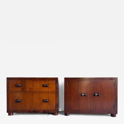 Gilbert Rohde 1940s Cabinets or Nightstands Manner of Gilbert Rohde Pair