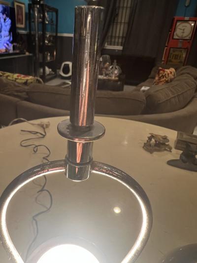 Gilbert Rohde ART DECO CHROME AND CUSTARD GLASS LAMP BY GILBERT ROHDE