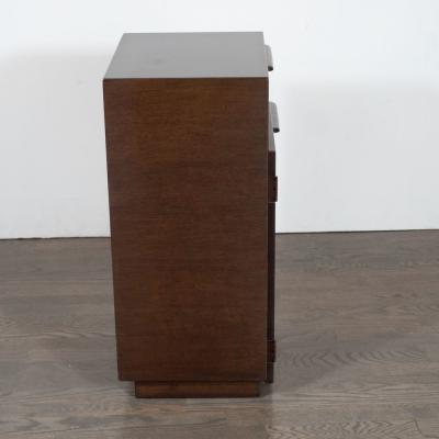 Gilbert Rohde Art Deco Hand Rubbed Burled Walnut Nightstand by Gilbert Rohde for Herman Miller