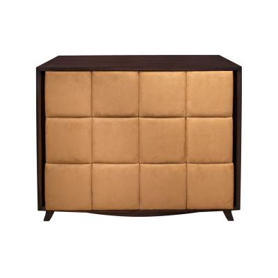 Gilbert Rohde Gilbert Rohde Chic Pair of Chests with Upholstered Drawer Fronts 1940s