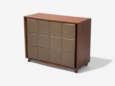 Gilbert Rohde Gilbert Rohde Mid Century Modern Dressers Leather Stained Wood 1940s