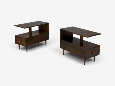 Gilbert Rohde Gilbert Rohde Rare Paldao End Tables Walnut USA 1940s