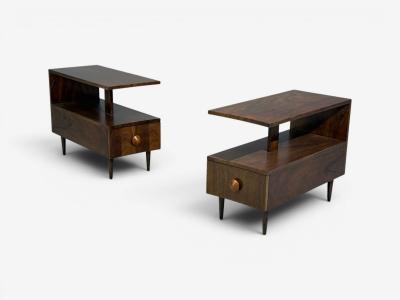 Gilbert Rohde Gilbert Rohde Rare Paldao End Tables Walnut USA 1940s