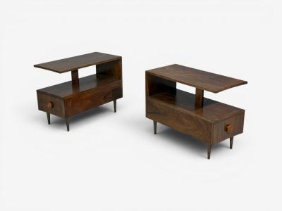Gilbert Rohde Gilbert Rohde Rare Paldao End Tables Walnut USA 1940s