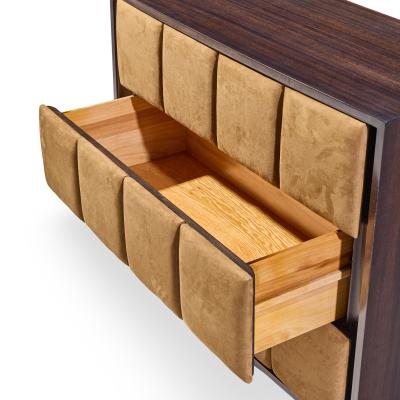 Gilbert Rohde Gilbert Rohde for Herman Miller Model 4140 Upholstered Chest Dresser Pair