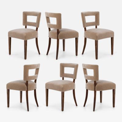 Gilbert Rohde Gilbert Rohde for Herman Miller Paldao Dining Chairs in Mohair Set of 6