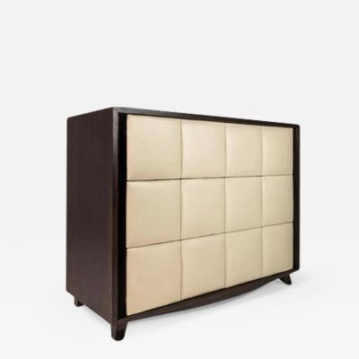 Gilbert Rohde Gilbert Rohde for Herman Miller Three Drawer Chest Dresser w Leather