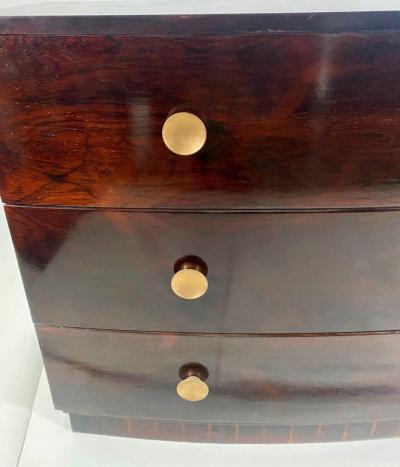 Gilbert Rohde Pair of American Modern Rosewood Three Drawer Chests Gilbert Rohde