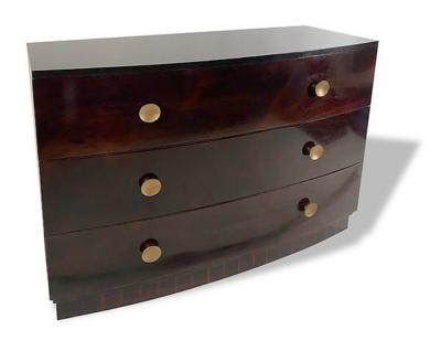 Gilbert Rohde Pair of American Modern Rosewood Three Drawer Chests Gilbert Rohde