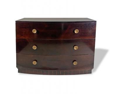 Gilbert Rohde Pair of American Modern Rosewood Three Drawer Chests Gilbert Rohde