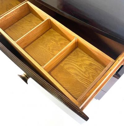 Gilbert Rohde Pair of American Modern Rosewood Three Drawer Chests Gilbert Rohde