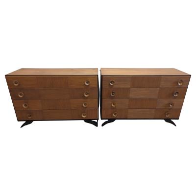 Gilbert Rohde Rare Pair of Gilbert Rohde Dressers for Herman Miller