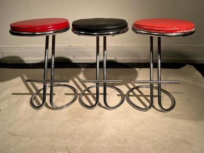 Gilbert Rohde SET OF THREE ART DECO GILBERT ROHDE Z STOOLS