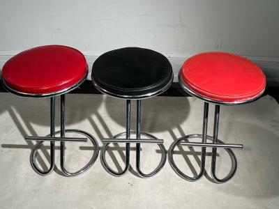 Gilbert Rohde SET OF THREE ART DECO GILBERT ROHDE Z STOOLS