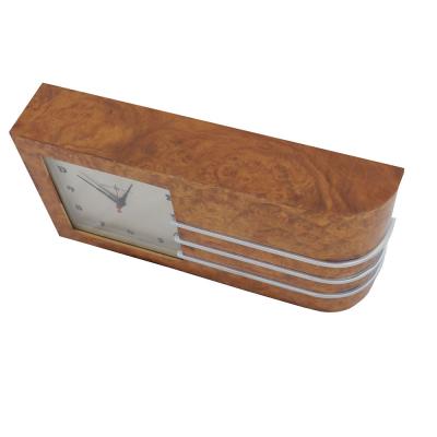 Gilbert Rohde Streamline Burl Wood Clock by Gilbert Rohde