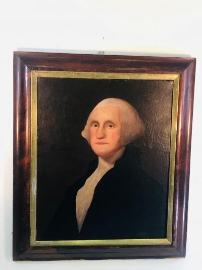 Gilbert Stuart Newton Exceptional George Washington Portrait After Gilbert Stuart