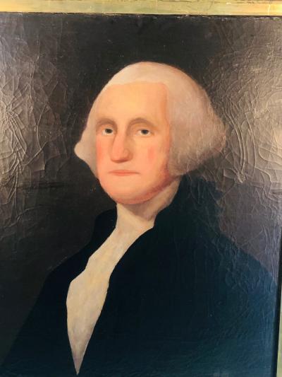 Gilbert Stuart Newton Exceptional George Washington Portrait After Gilbert Stuart
