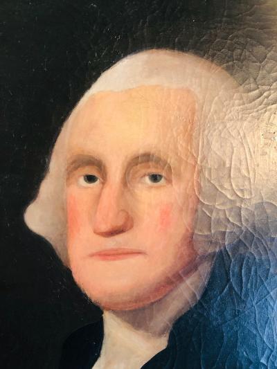 Gilbert Stuart Newton Exceptional George Washington Portrait After Gilbert Stuart