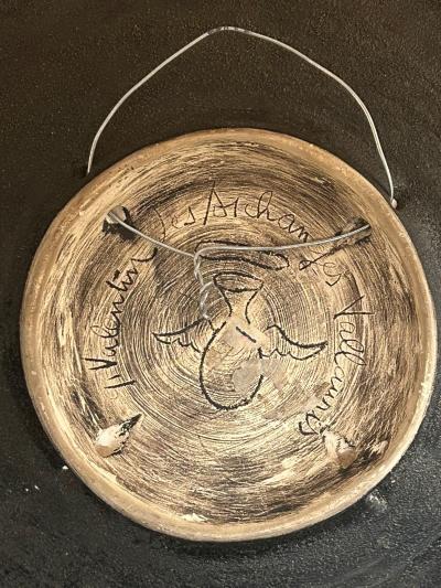 Gilbert Valentin Ceramic Plate by Gilbert Valentin France 1960s