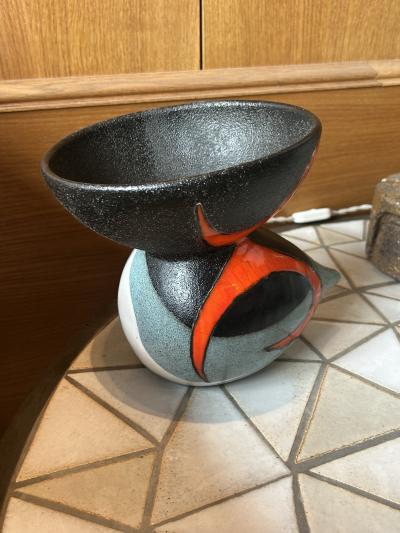 Gilbert Valentin Ceramic Vase by Gilbert Valentin Les Archanges Vallauris France 1950s