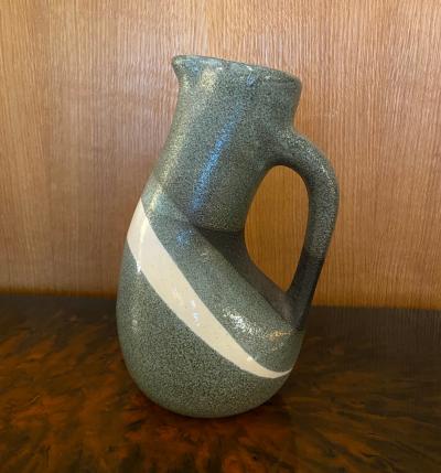 Gilbert Valentin Ceramic jug and set of four cups chalices France 1950s