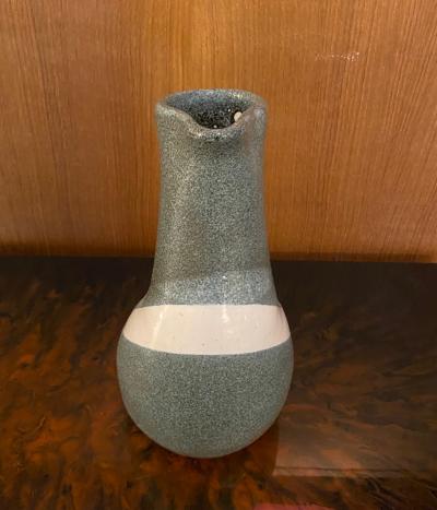 Gilbert Valentin Ceramic jug and set of four cups chalices France 1950s