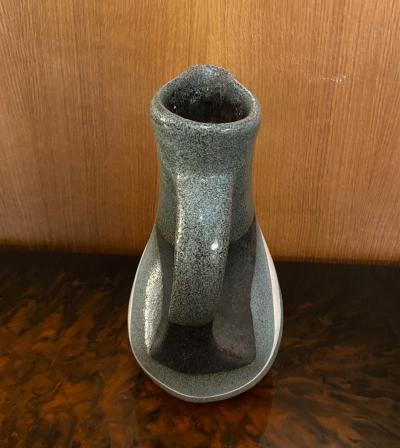 Gilbert Valentin Ceramic jug and set of four cups chalices France 1950s