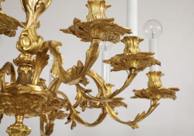 Gilded Bronze 10 Arm Regency Style Chandelier From Spain