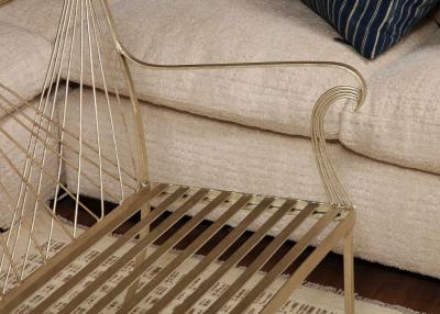 Gilded Iron Entry Bench