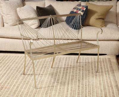 Gilded Iron Entry Bench