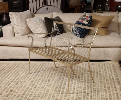 Gilded Iron Entry Bench