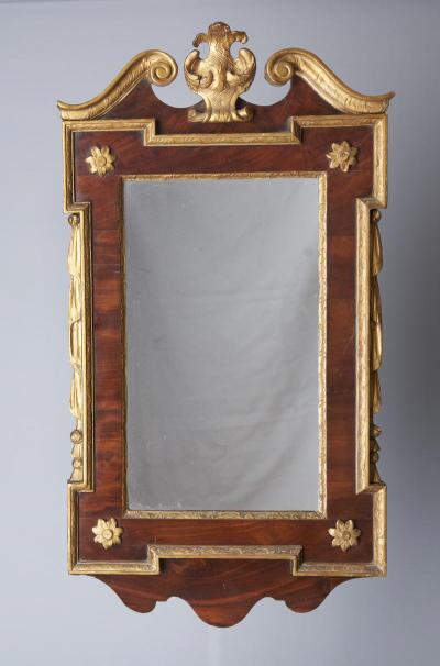 Gilded Mahogany Constitutional Mirror