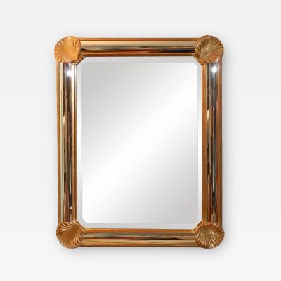 Gilded Wall Mirror with Shell Corners