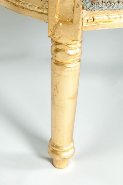 Gilded Wood Framed Victorian Style French Settee