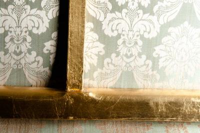 Gilded Wood Framed Victorian Style French Settee