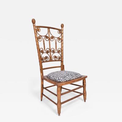 Gilded rattan chair 19th c 