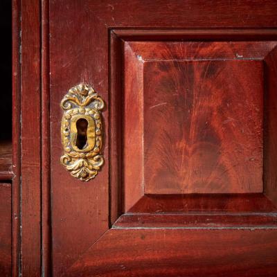 Giles Grendey 18th Century George II Mahogany Secretaire Linen Press