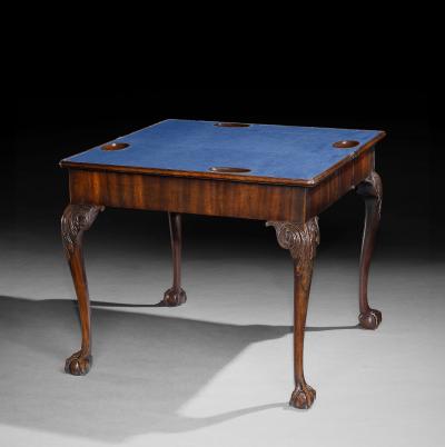 Giles Grendey A George II Period Mahogany Concertina Action Card Table