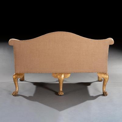 Giles Grendey George II Giltwood Sofa on Lion Mask Hairy Paw Feet Possibly by Giles Grendey