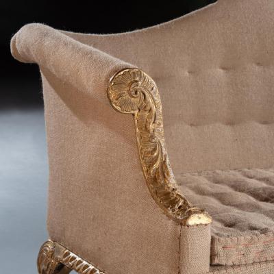 Giles Grendey George II Giltwood Sofa on Lion Mask Hairy Paw Feet Possibly by Giles Grendey