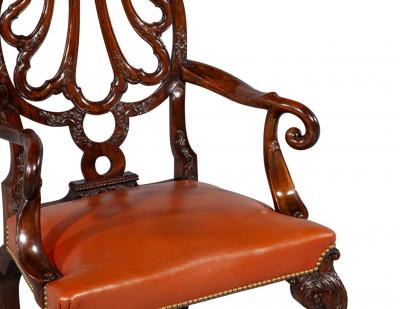 Giles Grendey Late 19th Century Mahogany Armchair in the style of Giles Grendey