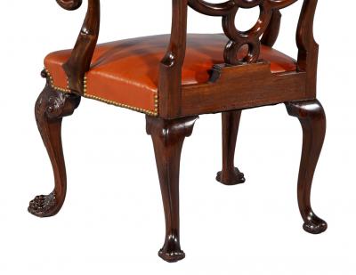 Giles Grendey Late 19th Century Mahogany Armchair in the style of Giles Grendey