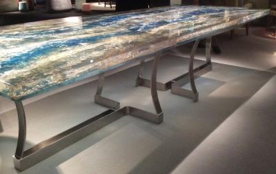 Gilles Charbin Gilles Charbin Large dining table in three parts 1975