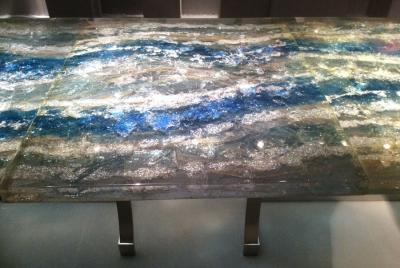 Gilles Charbin Gilles Charbin Large dining table in three parts 1975